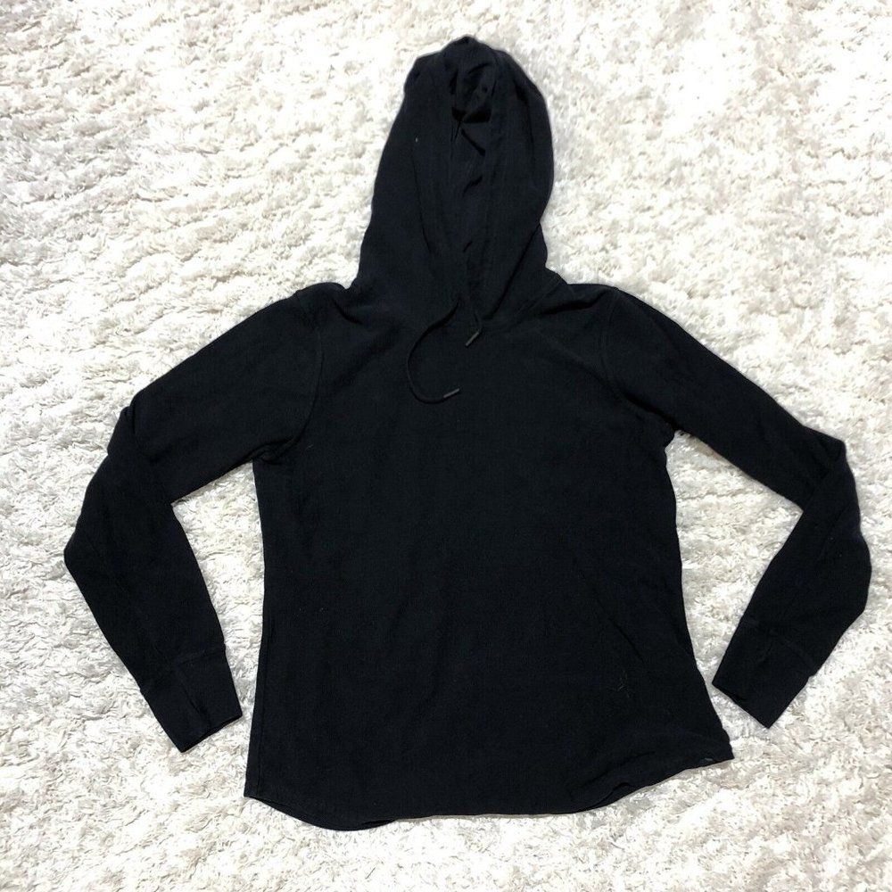 American Giant Pullover Hoodie Sweater Womens Size Medium Black USA Made Shirt